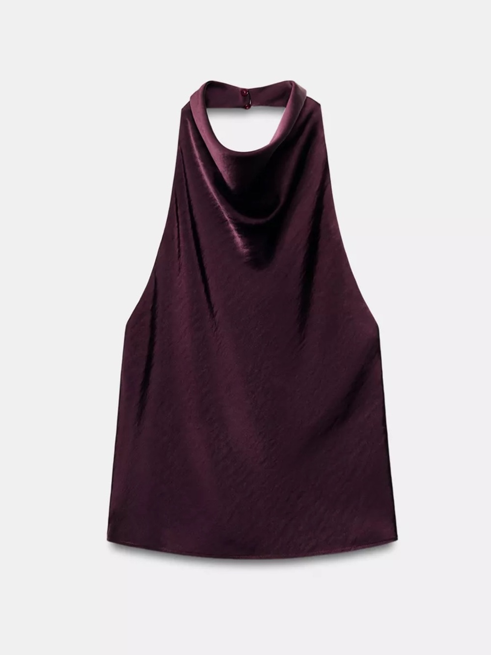 Zara SATIN EFFECT HALTER TOP